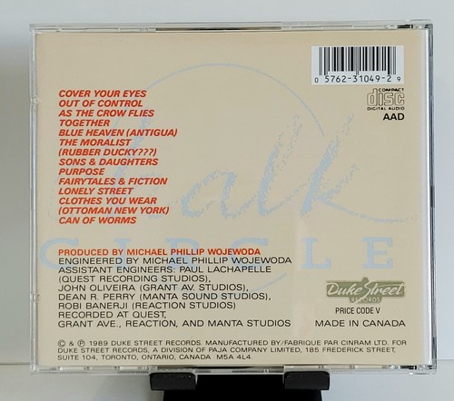 Chalk Circle _ As The Crow Flies _ CD _ 1989 _ Original Canadá Pressing - Imagen 2 de 3