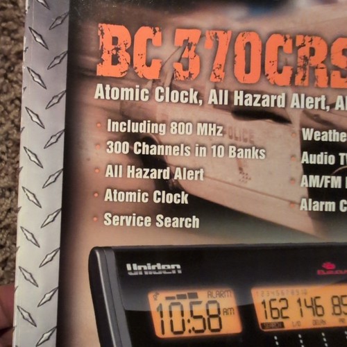 Uniden BC370CRS All Hazard 300 Channel Analog Fire Police Scanner AM FM Weather - Zdjęcie 3 z 16