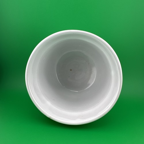 White w/ Brown Rope Round Ceramic Planter Made In Italy - Bild 6 von 11