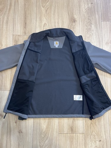 EUC Carhartt Soft Shell Rain Defender Jacket Gray Men’s Size Large Regular - Picture 8 of 10