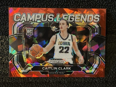#ad 2024 25 Prizm Draft Picks Campus Legends Caitlin Clark #5 Red Ice Prizm C1 $19.95