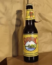 Saranac Adirondack Amber Factory Error Empty Glass Bottle c 2000 Utica, NY