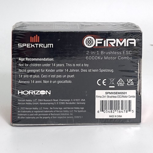 Spektrum SPMXSEM0501 Firma 2 in 1 Brushless ESC + 6000Kv Motor Combo NEW SEALED - Picture 2 of 2