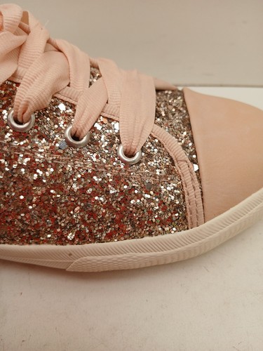 Carvella by Kurt Geiger size UK 6 Flat Glitter Bling Trainer/Sneaker Ribbon Lace - Picture 2 of 20