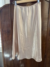 VTG 1980'S SABRINA PINK W/ LACE INSET TRIM HALF SLIP USA SZ S