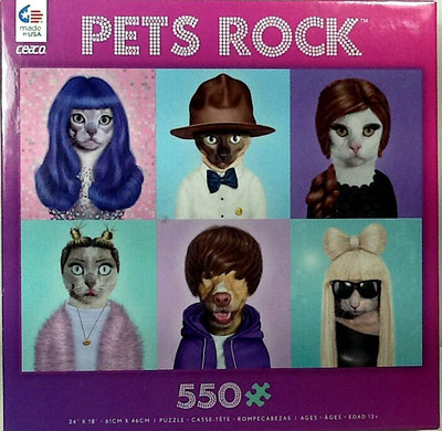Pets Rock Bieber Pharrell Miley Cyrus Lady Gaga Adele Katy 550 20X27 Puzzle