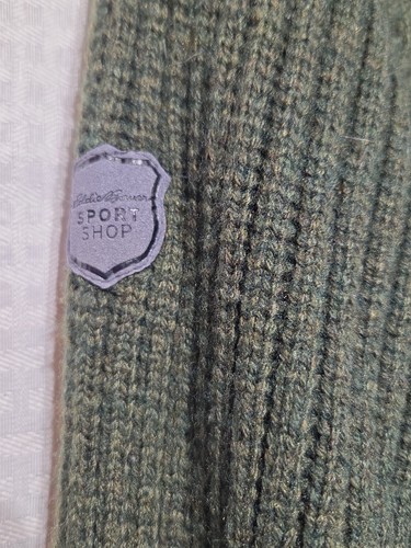 Eddie Bauer Sport Shop Men’s 2XL Wool Blend Quarter Zip Sweater Green Rib... - Picture 3 of 9