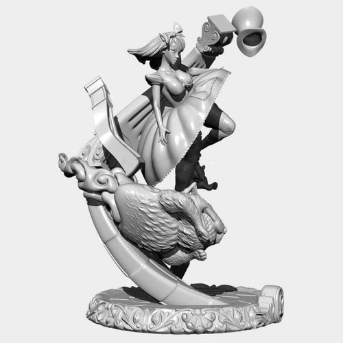 1/35 - 1/6 3D Print Model Kit Beautiful Girl Alice Fairy Tales Unpainted - Picture 4 of 14