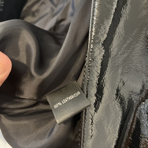 LAFAYETTE 148 New York Women's Leather/Patent Leather Jacket/Blazer Size 12 - Imagen 12 de 14