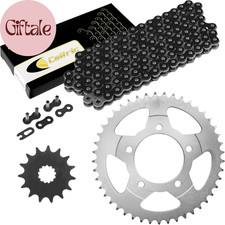 Black Drive Chain and Sprocket Kit Compatible with Suzuki Sv650 Abs 1999-2013