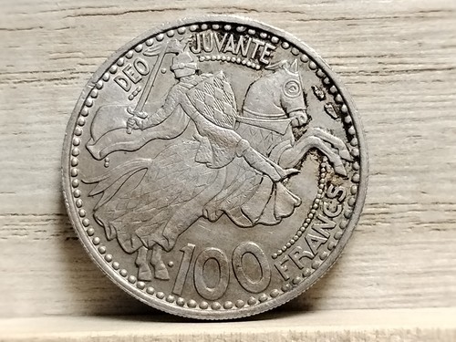 Moneta 100 Franchi Monaco 1950 Rame Nichel (Rainier III) - Foto 4 di 8