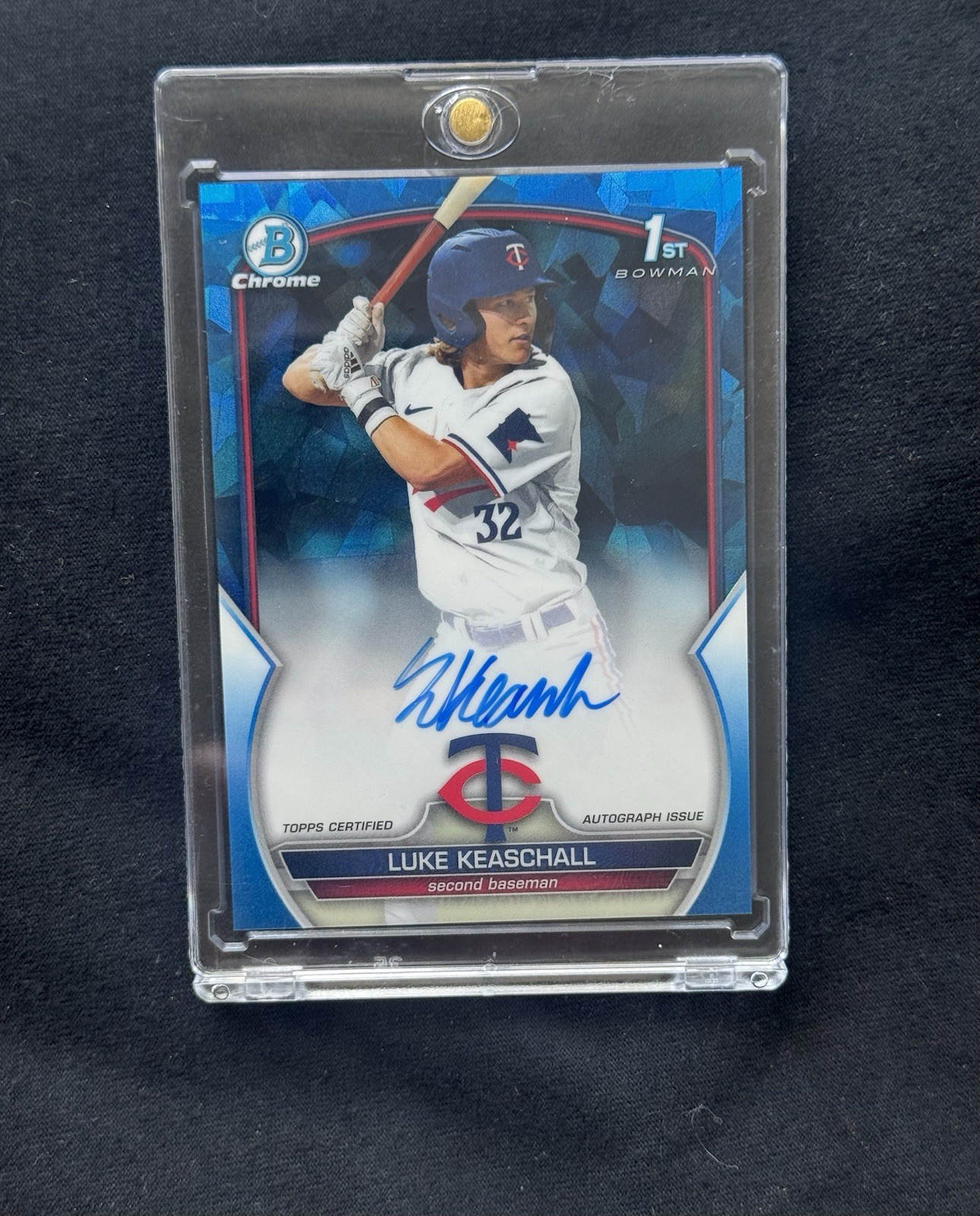 Luke Keaschall 2023 Bowman Draft 1st Sapphire Chrome Auto /199