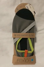 FitKids FitKicks Active Life Style Footwear Foldable Shoes Ex Large 3-4.5 Gray