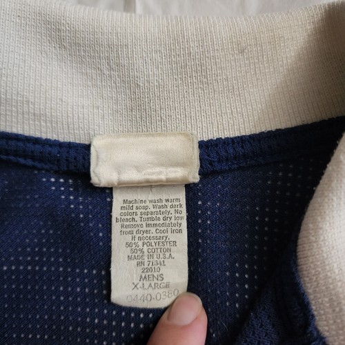 Vintage LL Bean Freeport Maine Poloshirt Herren X-Large Blau 60er Pullover USA - Bild 2 von 9