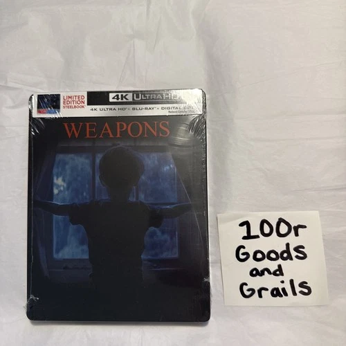 Weapons Steelbook 4k + Blu Ray + Digital - Ships in a Box - New Sealed - In Hand