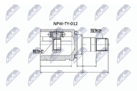 Nty Gelenksatz Antriebswelle NPW-TY-012 FüR Rav Camry Toyota 3 4 Van Corolla 2