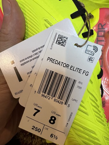 Adidas Predator Elite FG, Team Solar Yellow/Core Black/Solar Red - Taglia US 7 - Foto 8 di 8