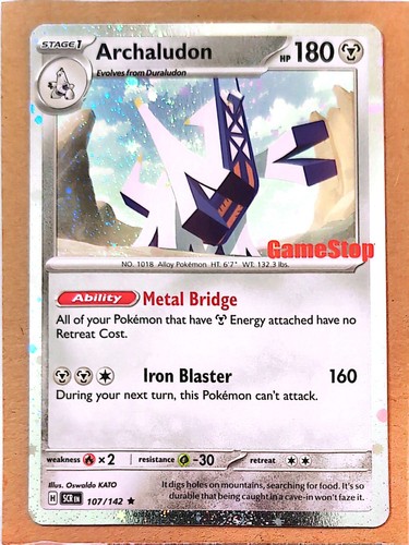 Archaludon (GameStop Promo) | 107/142 Rare | Stellar Crown | Near Mint