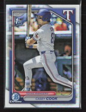 2024 Bowman Draft #BDC-66 Casey Cook Chrome Refractor Texas Rangers (WB)