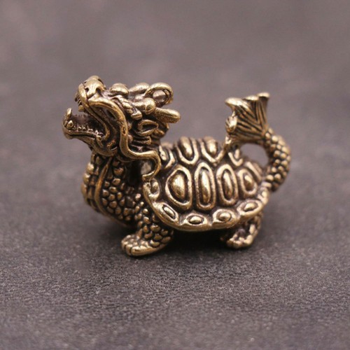 2 PCS Retro Dragon Turtle Ornamente Büro Drachen-Schildkröten-Skulptur - Bild 10 von 12