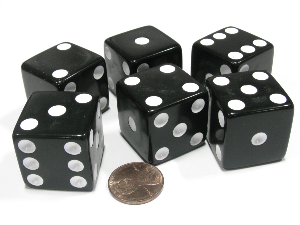 Amazon.com: Koplow Games Set of 6 D6 25mm Large Opaque Jumbo