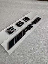 Gloss Black E63 AMG Car Letter Number Rear Boot Badge Emblem For Mercedes Benz