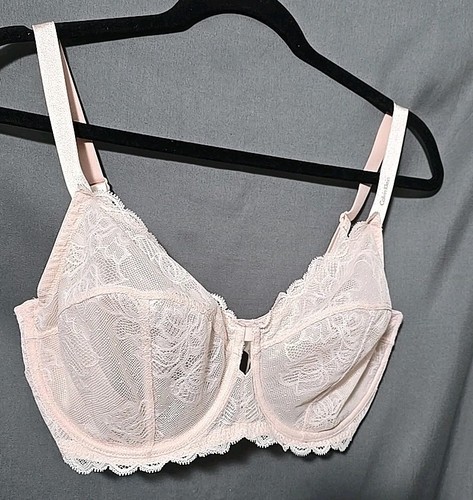 36DDD Underwire Pink Lace Bra Pink Lace Calvin Klein - Picture 3 of 11