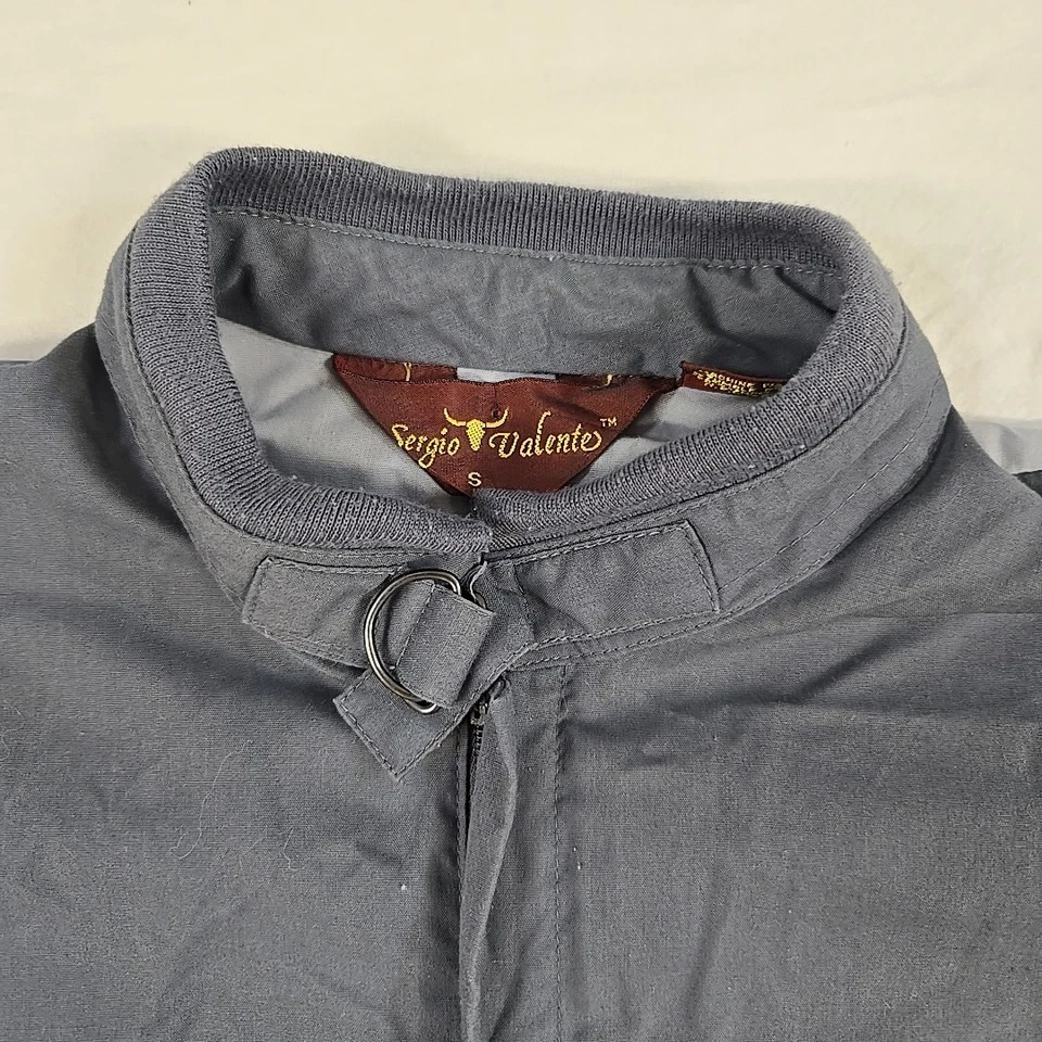 Camisa vintage Sergio Valente años 80 manga a presión talla pequeña gris Foto 3 de 4