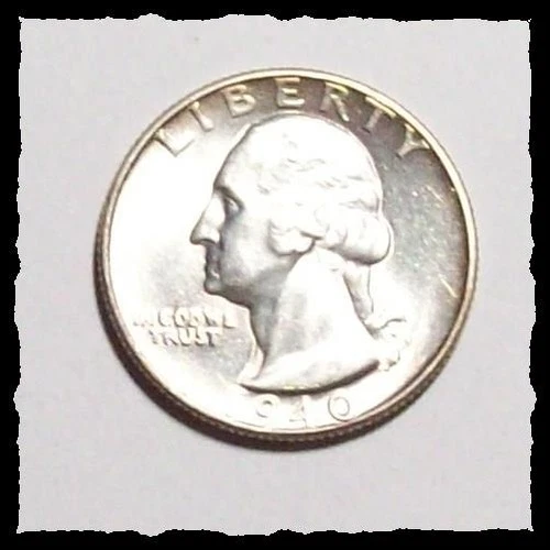 1940-P WASHINGTON QUARTER  White Lustrous Nice to Choice BU  #29D53 .900 SILVER