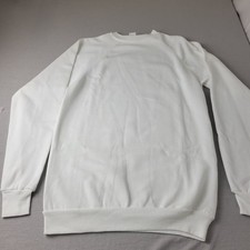 Tultex 80s Blank Sweatshirt Womens Large Long Sleeve White Ex Long Vintage