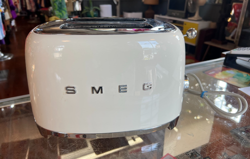 SMEG TOASTER - 2 SCHEIBEN - CREME - 50er RETRO STIL - GETESTET & FUNKTIONSFÄHIG - KOSTENLOSER VERSAND!