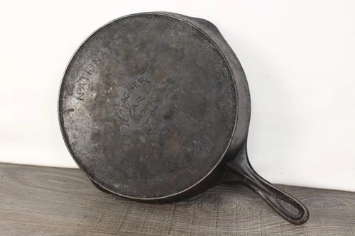 National Wagner Ware Sidney O No. 9 Cast Iron Skillet Dual Logo with Size Number