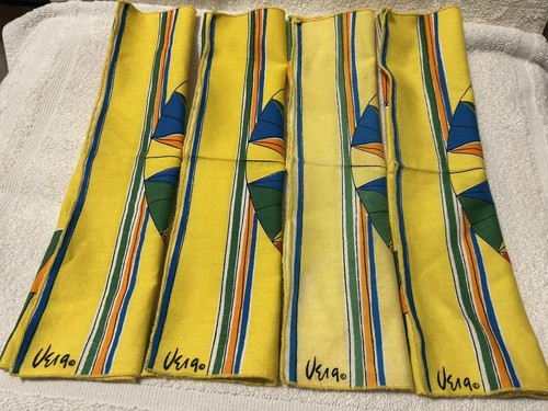 4 ViNTAGE 1970'S "VERA" YELLOW SUN PRIMARY COLORS 15X15 COTTON DINNER NAPKINS - Bild 4 von 13