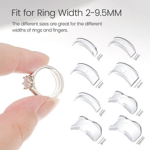Ring sizers for Loose Rings, 8pcs Ring spacers for Women Loose Ring, Easy-Cli... - Picture 7 of 7