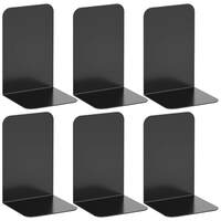 Vfine BuchstüTze 3 Paar, Schwarze Metall-BuchstüTzen, BuchstüTzen FüR Regale, Ro
