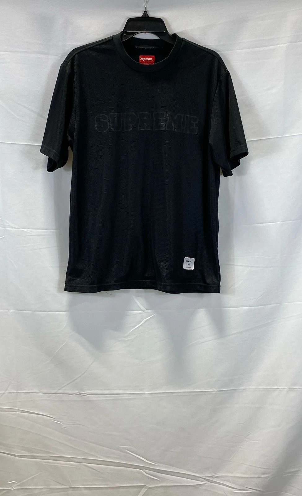 T shirt homme Supreme noir uni maille polyester athlétique taille M