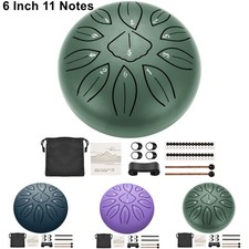 LEKATO 6 Inch 11 Notes Steel Alloy Steel Tongue Drum Gifts for Lover Freinds US
