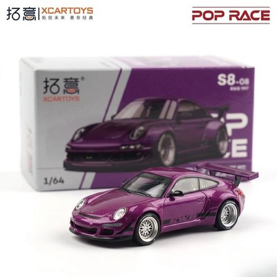 XCartoys POP RACE 1:64 RWB 997 Metallic Purple Widebody Porsche Diecast S8-08