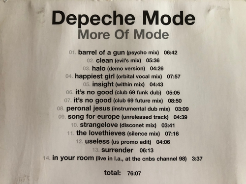 Depeche Mode Sounds of Mode - Bootleg for DJ use - Bild 5 von 5