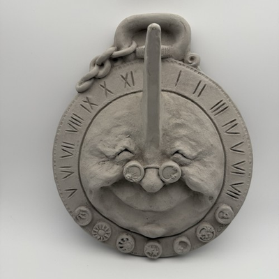 #ad #ad Smiling Sundial Face Wall Mount Cement Garden Celestial Michael Gordon COG 96 $149.98