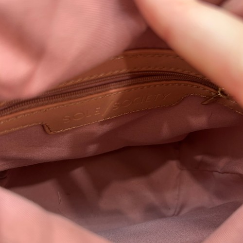 Sole Society Pink Boho Woven Drawstring Bucket Bag Purse Shoulder Strap - Bild 7 von 8