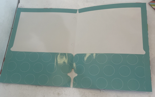 Lot 2 Studio C 2 Pocket Folders 3 Ring School Organizer portfolio floral Chevron - Picture 4 of 10