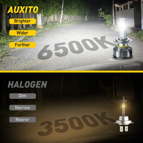 AUXITO 50000LM Super Bright White 2X LED H7 Headlight Head Lamps High Low Beam - Picture 3 of 12