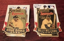Chicago Cubs Ernie Banks & Billy Williams Baseball Legends Pin 1992 MLB HOFers