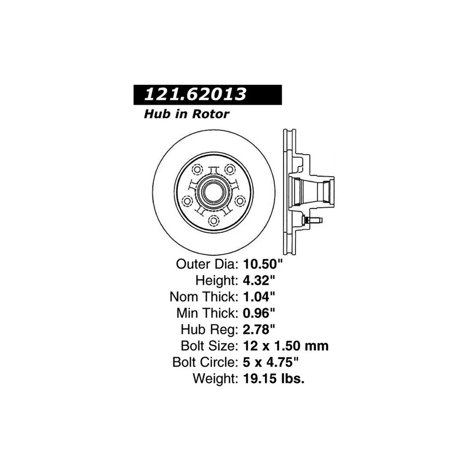Juego de pastillas de freno de disco delanteras rotor de freno de disco para Chevrolet El Camino 1982-1987 Foto 4 de 4