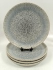 4 Denby Halo Speckle Stoneware Dinner Plates 26cm Wide Blue & Grey Pattern