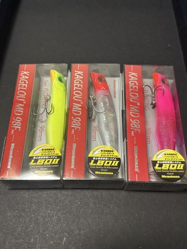 Kagerou MD 98F 3pc Surf Fish Lure Set Red Head Pink Color Used