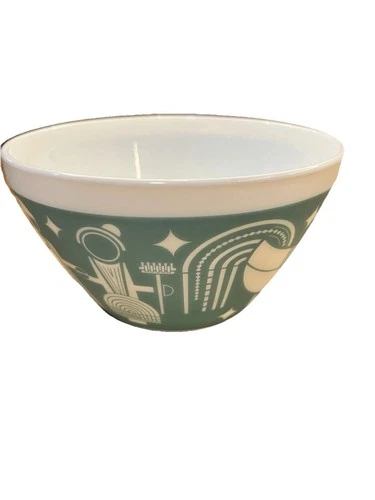 Vintage Pyrex Charm Rise ’N Shine 3 Cup Mixing Bowl Turquoise Opal Glass