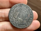 1909-S Barber Half Dollar 90% Silver DARK TONING Moderate Condition -11.71 Grams