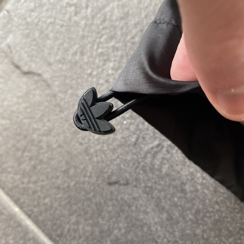 Adidas Originals Big Trefoil Windbreaker Jacket Black White XL Mesh Lined Hooded - Foto 12 di 16